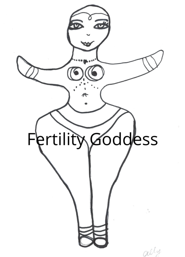 B&W Fertility Goddess